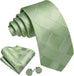 Mint Green Silk Necktie Set-LBW1462