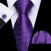 Purple Indigo Wedding Necktie Set-LBW1555
