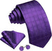 Purple Indigo Wedding Necktie Set-LBW1555