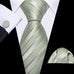 Sage Green Silk Necktie Set-LBW1558