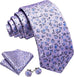 Light Purple Floral Necktie Set-LBW1736
