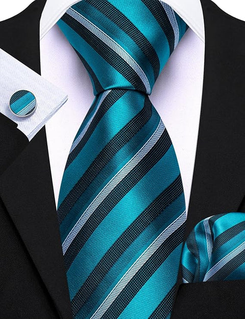 Teal Necktie Set-LBW1751