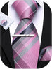 Pink and Grey Necktie Set-LBW1753