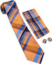 Orange and Blue Necktie Set-LBW1754