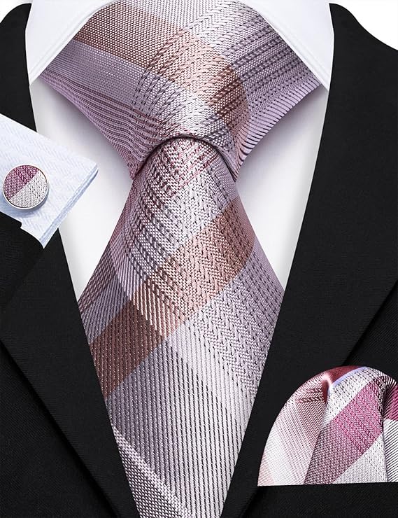 Dusty Pink Necktie Set-LBW1755