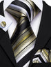 Black and Olive Necktie Set-LBW1756