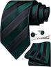 Black and Green Wedding Necktie Set-LBWA1229