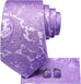 Lavender Paisley Necktie Set-LBWH1452