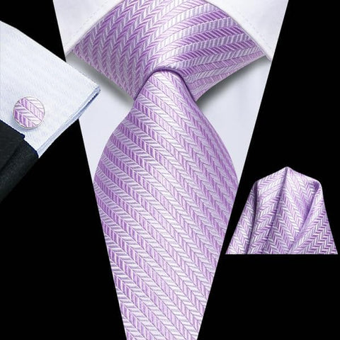Violet Wedding Prom Necktie Set-LBWH1455