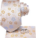 Extra Long Beige and Orange Necktie Set-LBWH1803