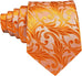 Gold Paisley Floral Silk Necktie Set-LBWY1400