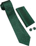 Dark Green Floral Wedding Necktie Set-LBWY1742