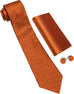 Burnt Orange Floral Necktie Set-LBWY1743