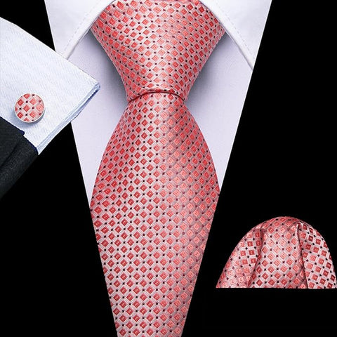 Coral Necktie Set-LBWY1749