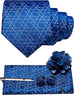 Royal Blue Necktie Set-MGN292