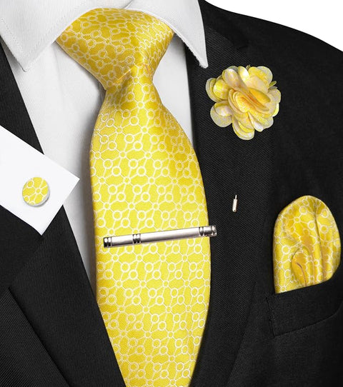 Yellow Necktie Set-MGN294