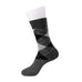 Grey and Black Plaid Dress Sock-SOC02