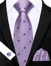 Lavender Polka Dot Necktie Set-LBW1732