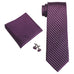 Purple and White Silk Necktie Set JPM18A73
