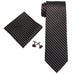 Black White Silk Necktie Set JPM18A74