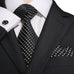 Black and White Silk Necktie Set JPM18A74 - Toramon Necktie Company
