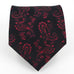 Black and Red Paisley Necktie Set JPM660 - Toramon Necktie Company