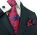 Navy and Red Paisley Toramon Silk Tie Set JPM86A - Toramon Necktie Company