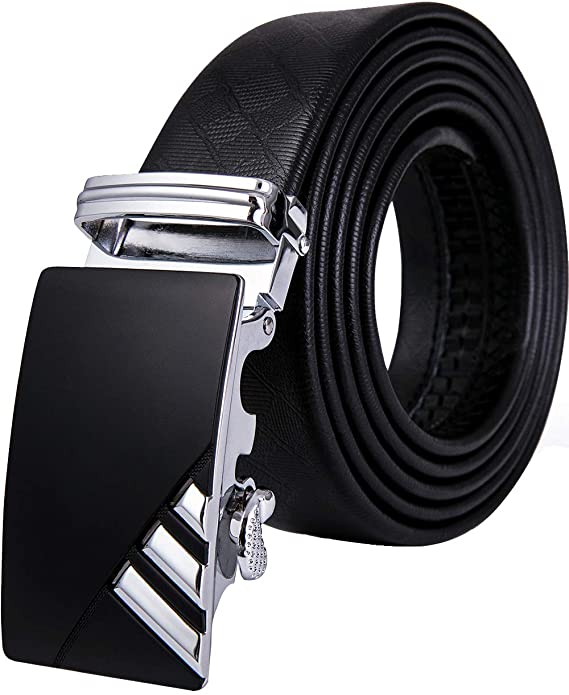 Rachet Black and Silver Buckle Belt-BEL103