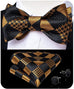 Black and Gold Bow Tie Set-BTS479