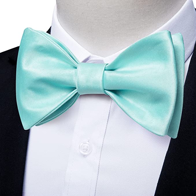 New Solid Tiffany Blue Bow Tie Set-BTS494