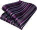 New Black and Purple Striped Bow Tie Set-BTS495