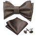 Brown Silk Bow Tie Set-BTSYO498