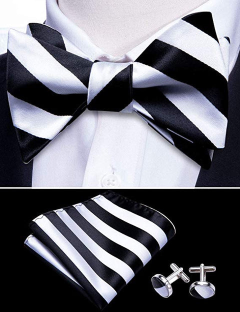 Black and White Bow Tie Set-BTSYO499