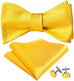 Yellow Silk Bow Tie Set- BTSYO508