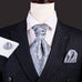 Grey Paisley Cravat Tie Set-CBW105