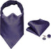 Purple and Black Cravat Silk Necktie Set-CBW121
