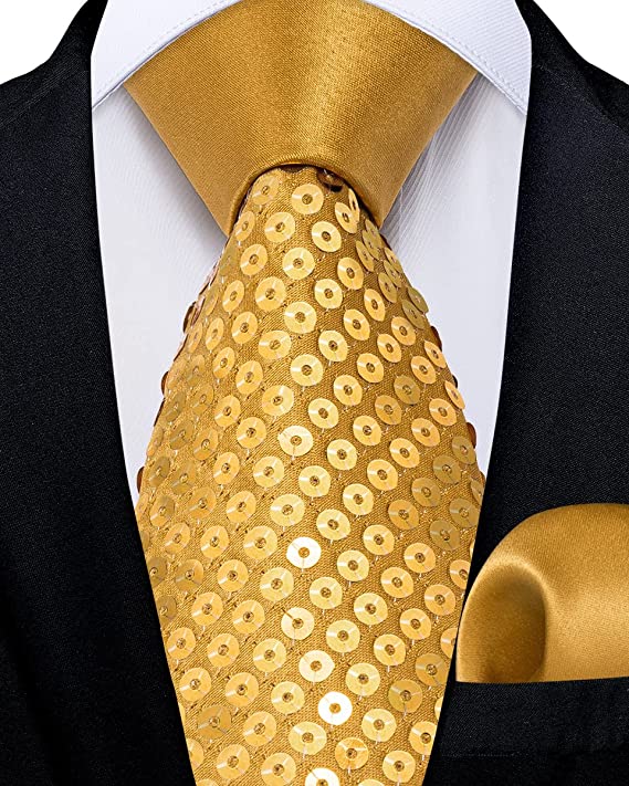 New Gold Sequence Necktie Set-DBG1049