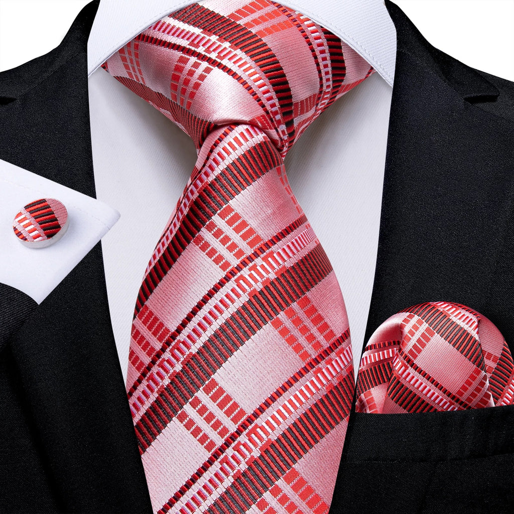 New Red Hot Stripe Necktie Set-DBG1067