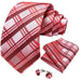 New Red Hot Stripe Necktie Set-DBG1067