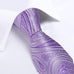 Lavender and Grey Paisley Silk Necktie Set-DBG1214