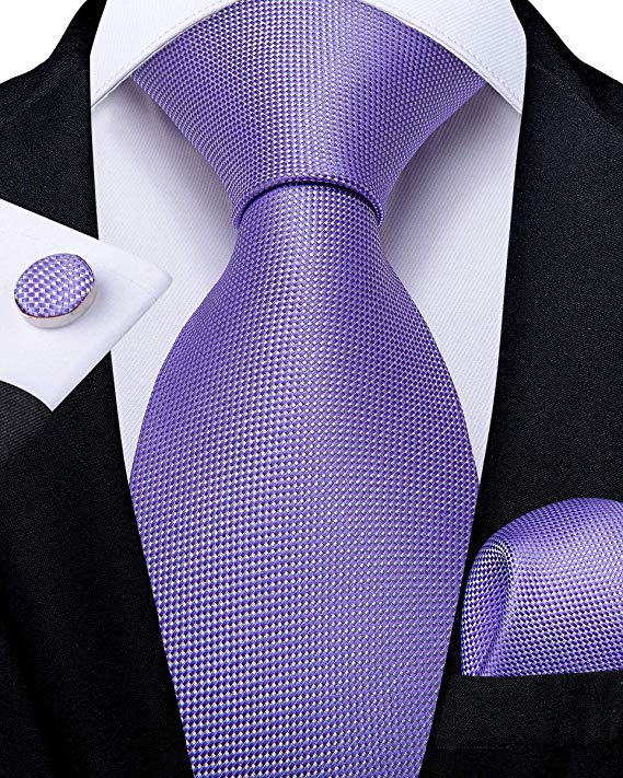 Lavender Sllk Necktie Set-DBG514