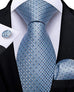 Light Blue Silk Necktie Set-DBG545