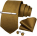 Gold Silk Necktie Set-DBG546