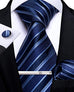 Blue Silk Necktie Set-DBG605
