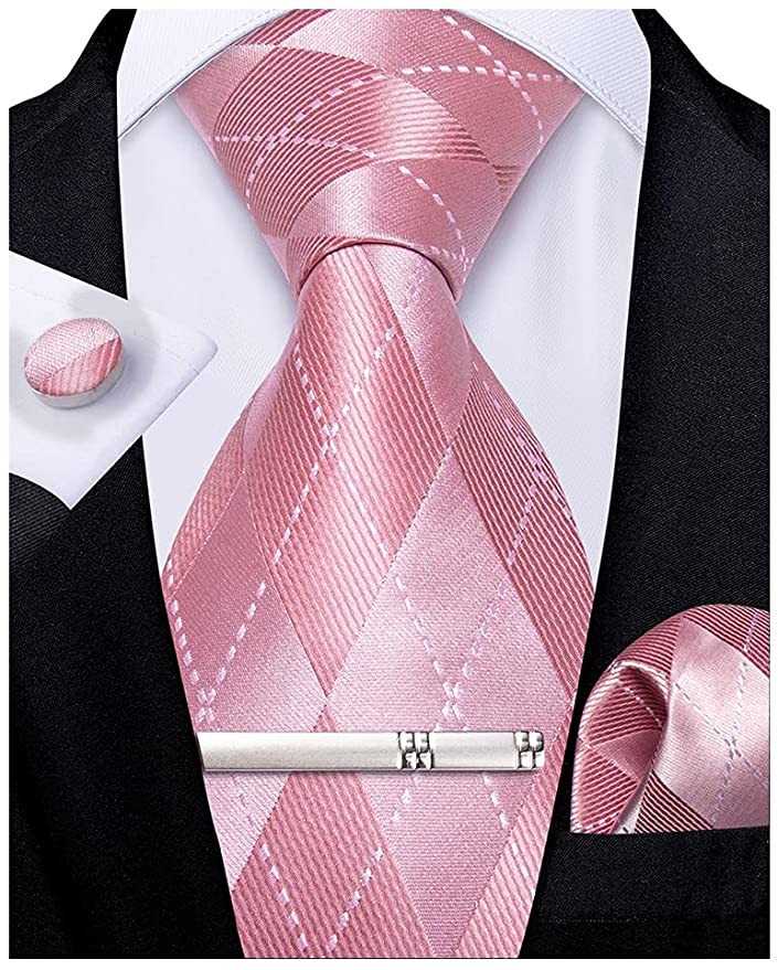 Pink and White Necktie Set -DBG717 | Toramon Necktie Company | Men’s ...
