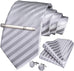 Silver Stripe Necktie Set-DBG729