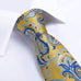 Blue and Yellow Paisley Necktie Set-DBG733