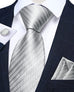 Silver White Necktie Set-DBG819