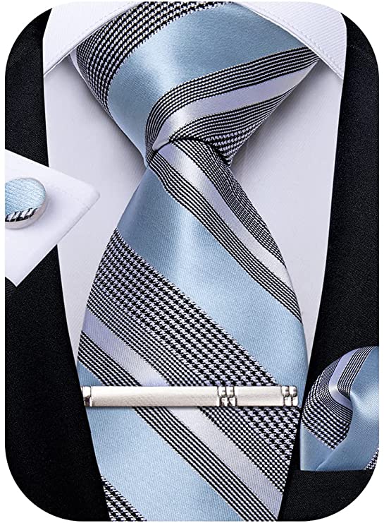 Sky Blue Necktie Set-DBG824