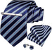 Men's Business Blue and White Necktie Set-DBG827
